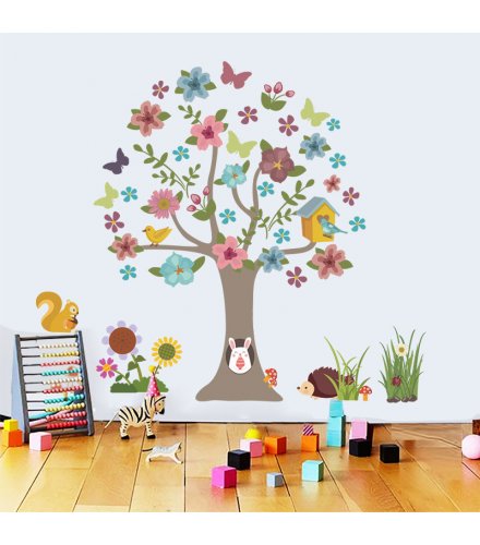 WST092 - Tree animal children's Wall Sticker